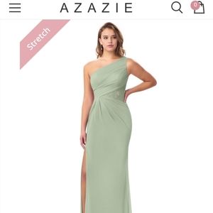 Azazie Dusty Sage Gown